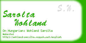 sarolta wohland business card